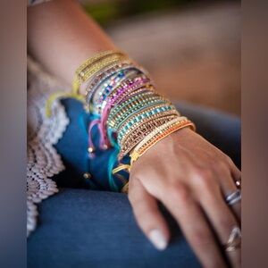 NWOT Grace & Lace Indian Beaded Bracelet Set of 2